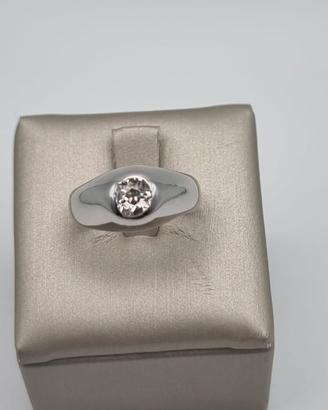 SOLITARIO DIAMANTE 0,65CT ORO 18kt CERTIFICATO