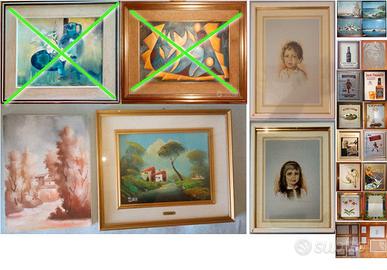 Quadri olio su tela antichi, e altri