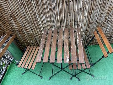 Set tavolini e sedie da giardino modello bistrot