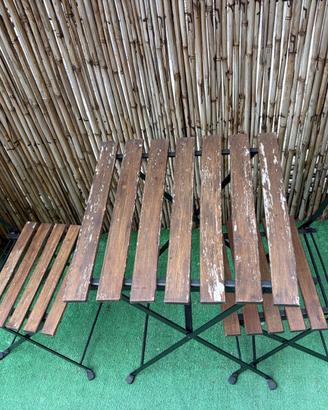 Set tavolini e sedie da giardino modello bistrot