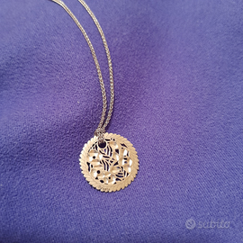 Collana marca rosato argento 925 con ciondolo