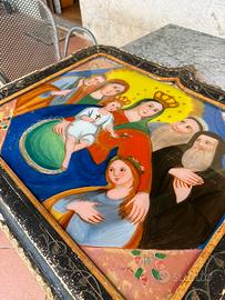 Pittura siciliana su vetro ottocentesca