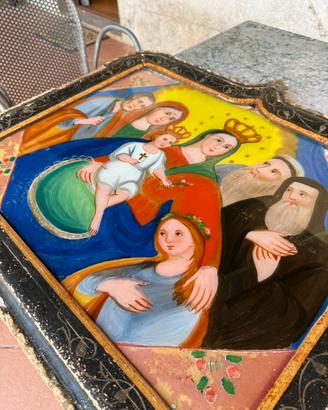 Pittura siciliana su vetro ottocentesca