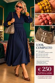 Abito autunnale e borsa Guess