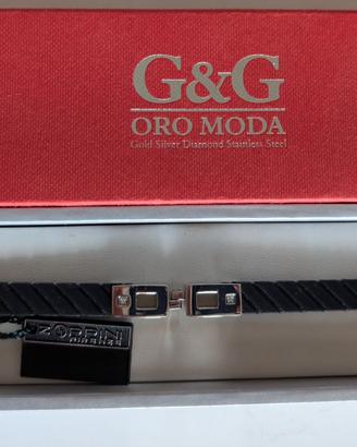 BRACCIALE UOMO IN ACCIAIO/GOMMA marca Zoppini