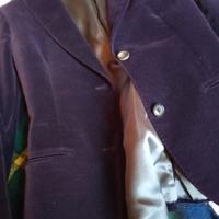 giacca velluto liscio viola scuro 