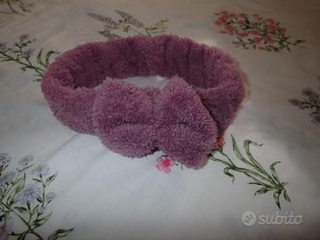 Fascia per capelli viola con fiocco