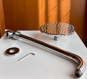 Set doccia cromato soffioneØ225+braccio deviatore