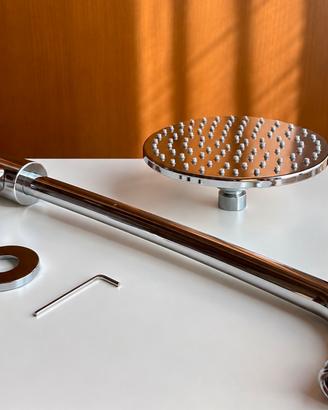 Set doccia cromato soffioneØ225+braccio deviatore