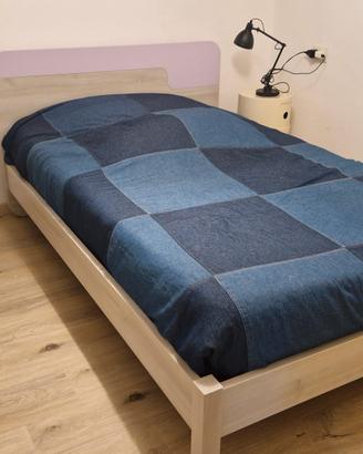 letto una pizza e mezzo con rete e materasso