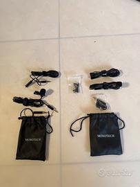 COPPIA MICROFONI LAVALIER MOSOTECH CON ACCESSORI