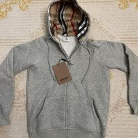 felpa burberry grigia