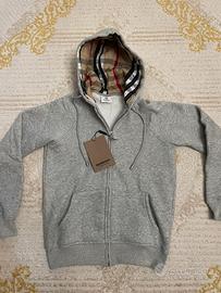 felpa burberry grigia