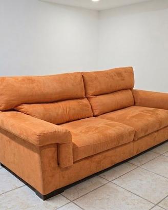 Divano poltronesofà 3 Posti Sfoderabile Arancio