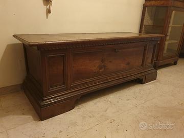 cassapanca noce  162×59×55 legno massello