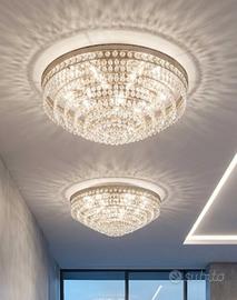 coppia di plafoniere vintage con Swarovski