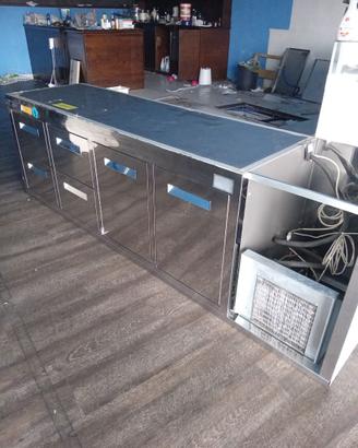 Frigo sottobanco professionale 4 cassetti + 2 ante