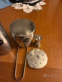 Set cocktail vintage Alessi in acciaio inox –