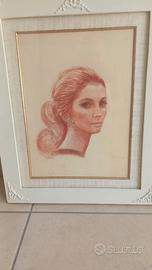 Carboncino volto di donna