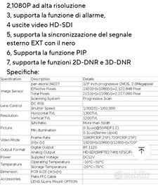 Telecamera SDI completa di ottica Varifocale