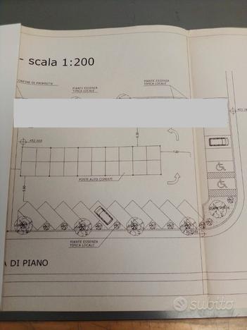 Parcheggio, deposito con tettoia