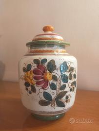 2 vasi con coperchio ceramica di Caltagirone 