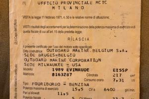 EVINRUDE 15HP 2 TEMPI  PER RICAMBI