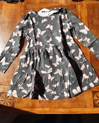 vestito bambina maniche lunghe gonna 5 6 anni H&M