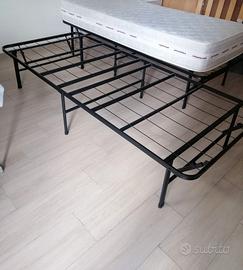 Reti pieghevoli e materasso singolo