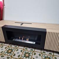 madia con biocamino nuova