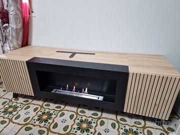 madia con biocamino nuova