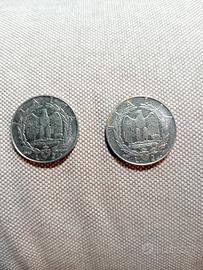 due monete italiane da 2 lire 1940.