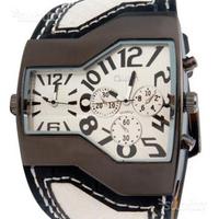 Orologio BRACCIALE militare doppio QUADRANTE new