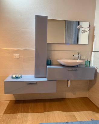 Bagno scavolini vetro azzurro 