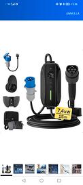 Cavo Ricarica Auto Elettrica Tipo 2 CEE 7,4kW [Mon