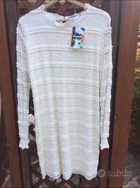 Abito Desigual pizzo color panna tg 46