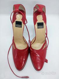 Sandali Gianfranco Ferré Rossi in Pelle