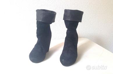 Stivali donna in pelle blu scura Vic Matiè N. 38