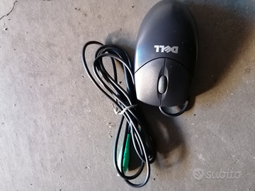 Mouse nero Dell 2 tasti, usb