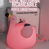 Luce Notturna Flamingo, ricaricabile touch timer