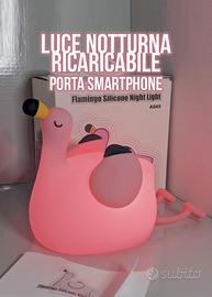 Luce Notturna Flamingo, ricaricabile touch timer