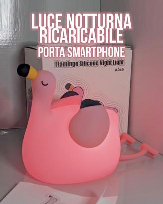 Luce Notturna Flamingo, ricaricabile touch timer