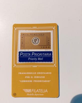 Tessera Filatelica Francobollo Posta Prioritaria