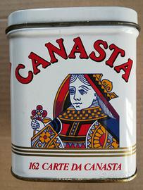 Scatola di Latta Gioco Carte CANASTA DAL NEGRO