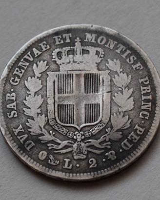 2 LIRE 1844 GENOVA – CARLO ALBERTO