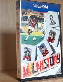 Videocassetta calcio Milan Story 90 anni leggenda