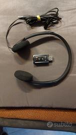 Scheda Audio Stereo Usb 2.0 Virtual  + cuffia Sony