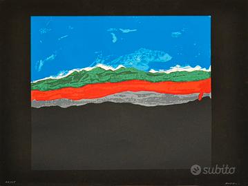 Franco Angeli - Serigrafia "Montagne" - Firmata
