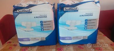 2 pacchi pannoloni mutandina soffisof 