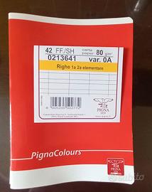Quaderni Pigna a righe 1 e 2 elementare scuola